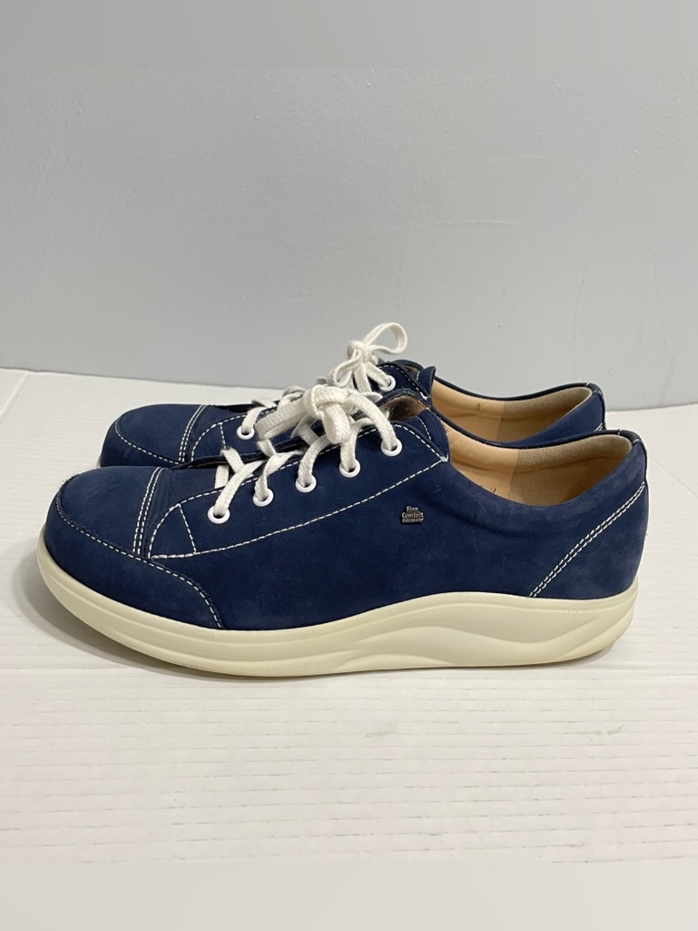 Ikebukuro Finn Comfort sneakers Blue lace up Women size 9 - Picture 3 of 10